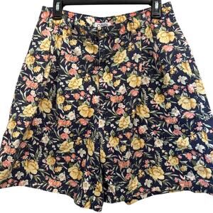 Vintage Cenza High Waisted Floral Shorts Size 14 Made in Colombia